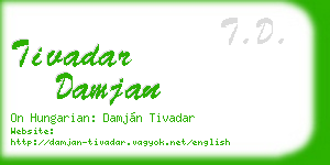 tivadar damjan business card