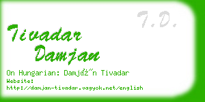 tivadar damjan business card